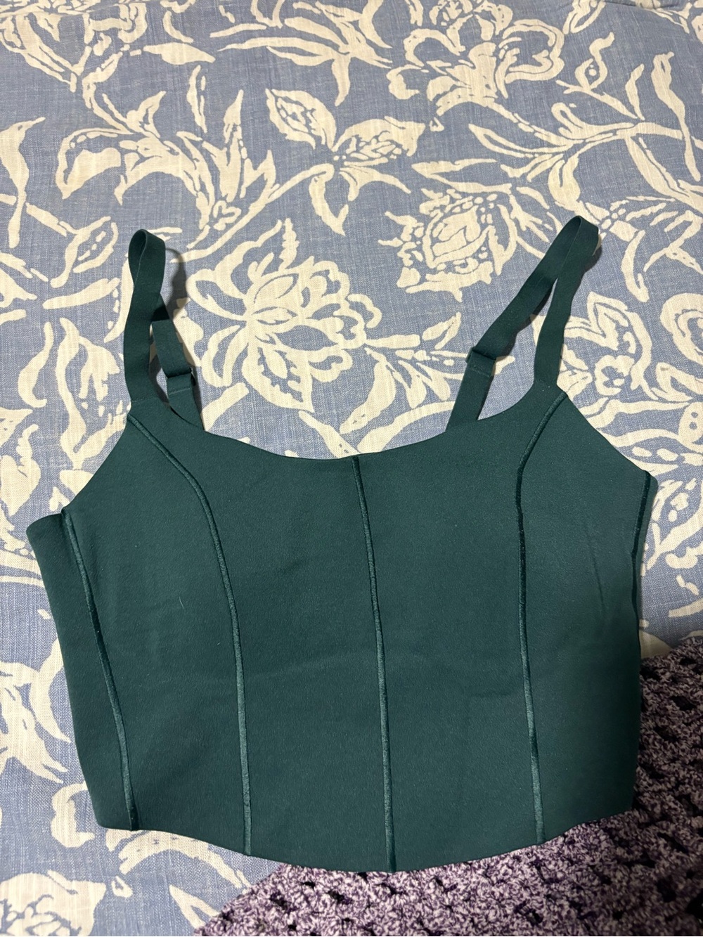 aerie Dark Green Cropped Tank Top